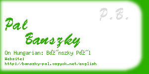 pal banszky business card